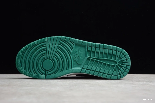Rep TBkick White Jordan Green Mystic Air 1 553558-113 Low Black 0627